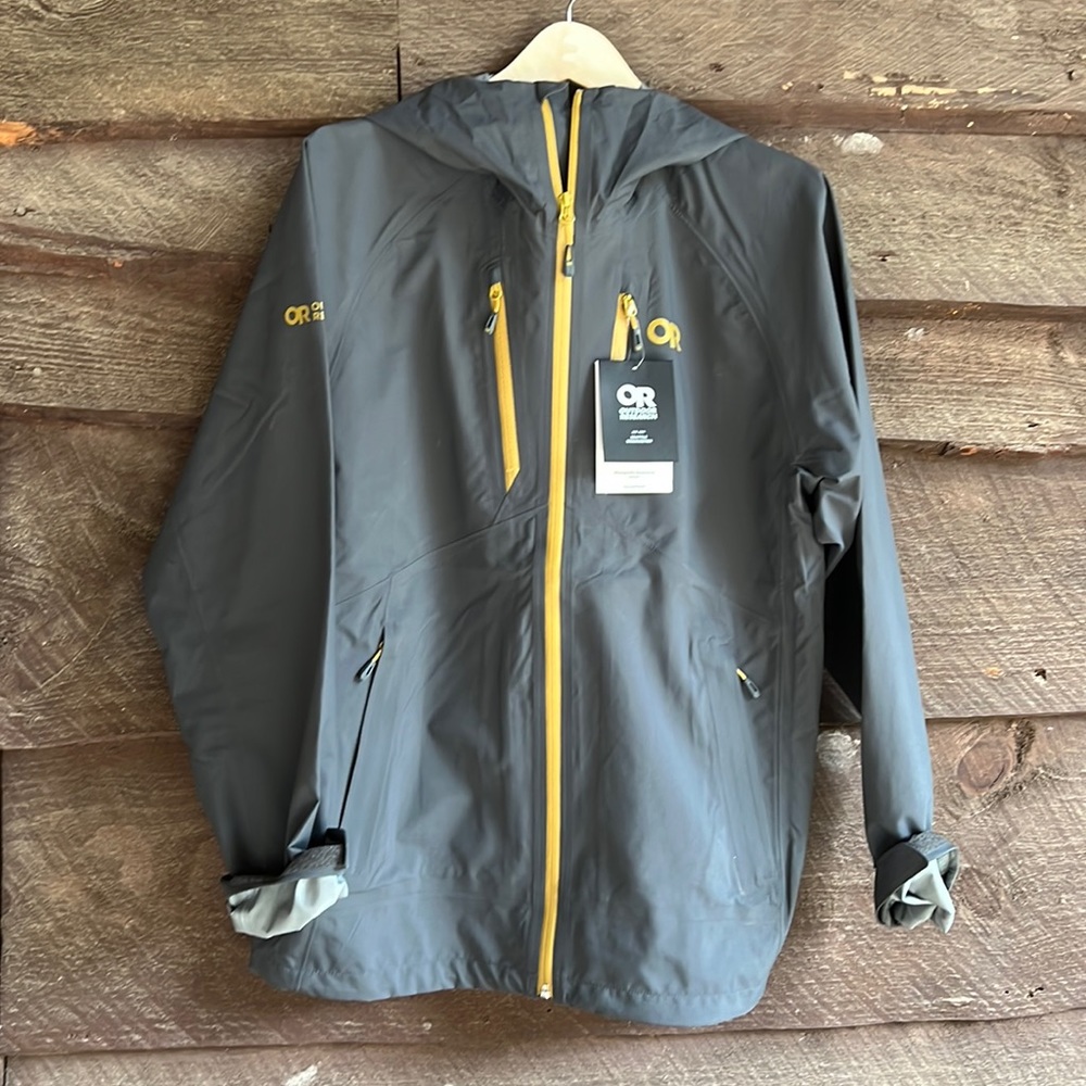 Grey, Large, Microgravity AscentShell, Outdoor Research jacket,brand new w/ tags